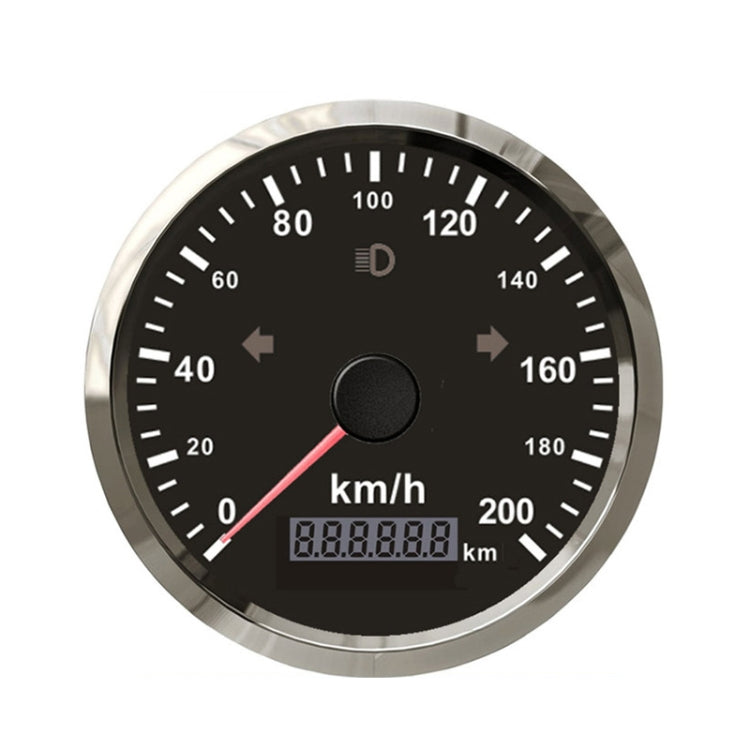 TNG85 200KM Car Motorcycle GPS Speed Odometer With Alarm, TNG85 Silver Frame With Black Background, TNG85 Silver Frame With White Background, TNG85 Black Frame With Black Background