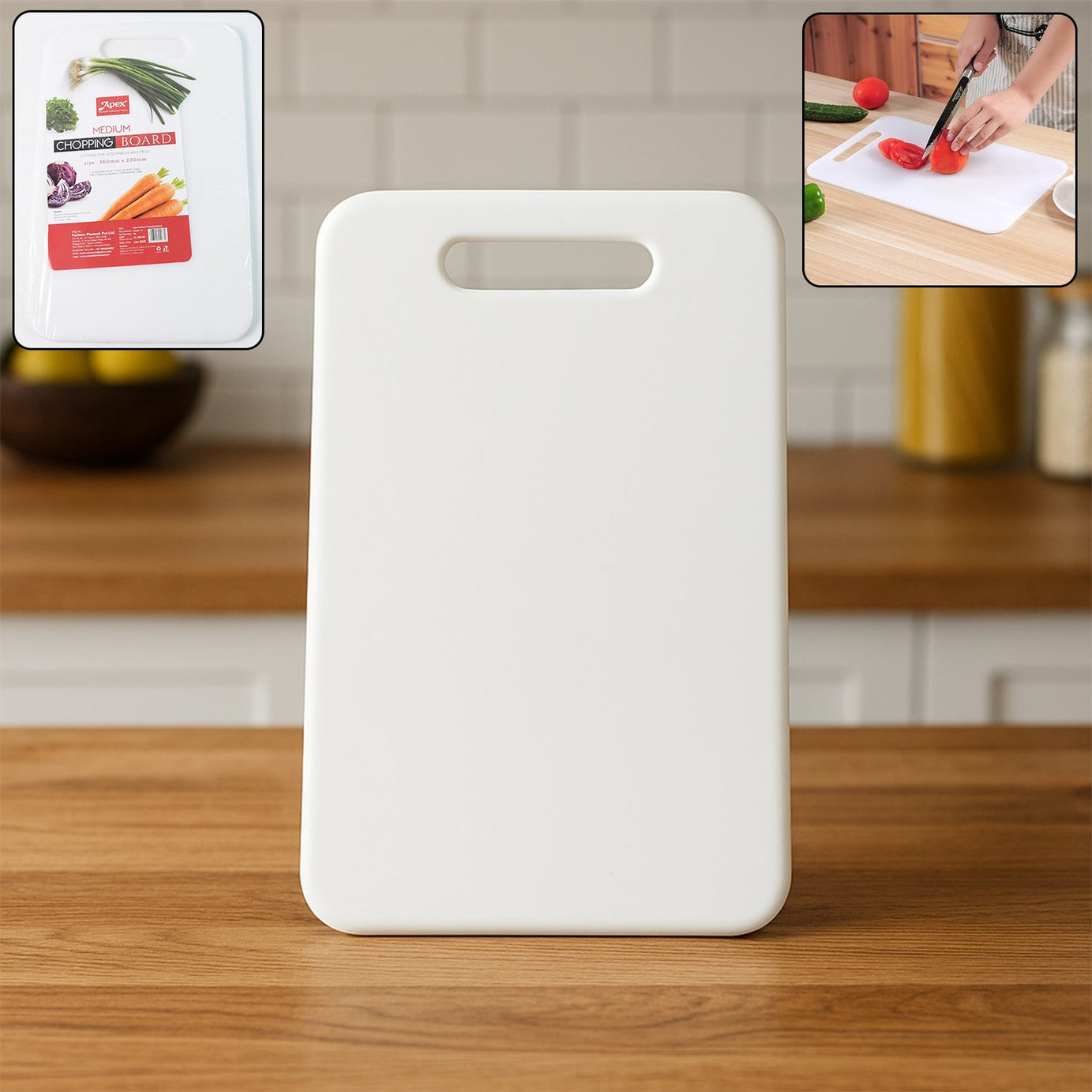Apex Medium Plastic Chopping Board (36×23 Cm / 1 Pc)