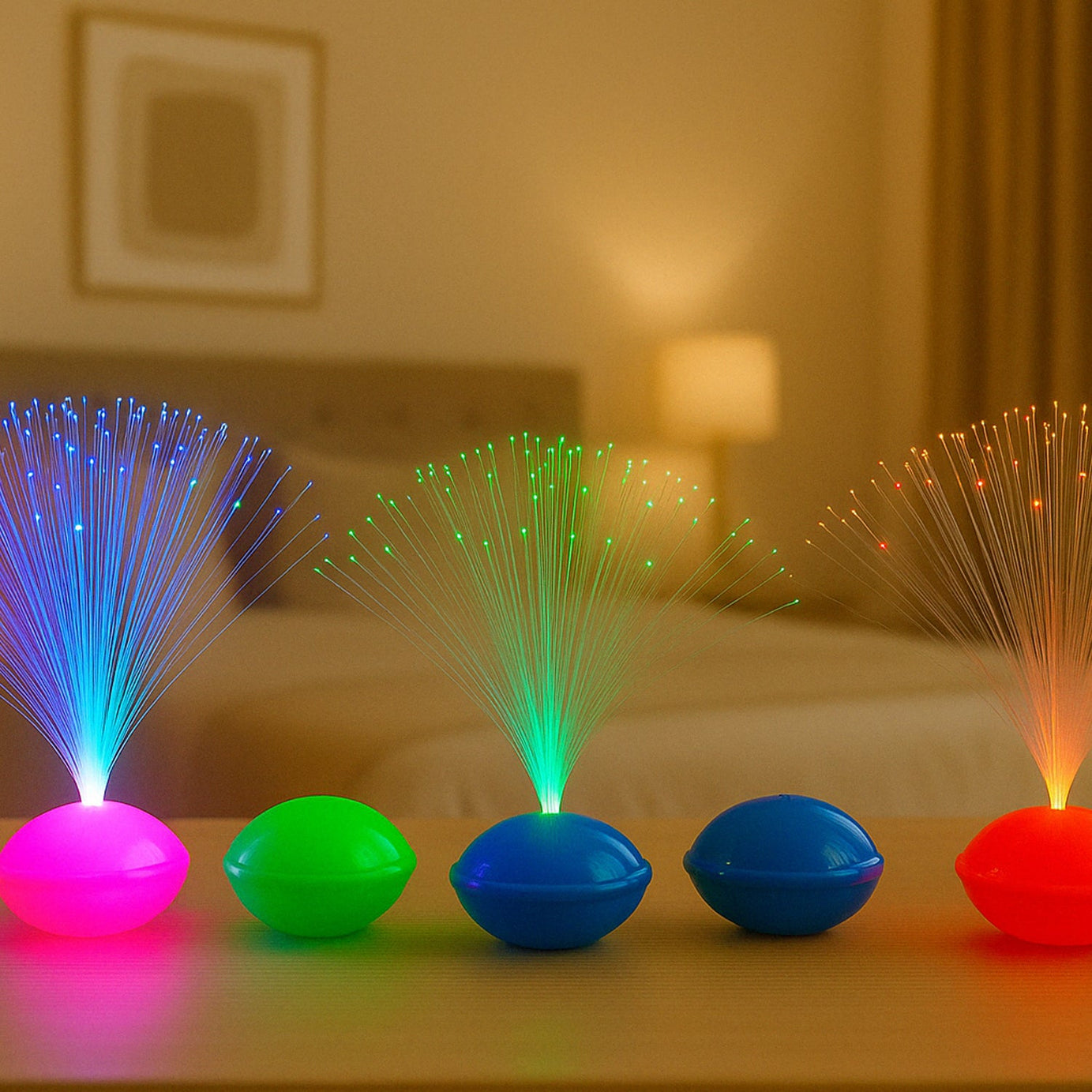 Fiber Optic LED Night Lamps Set (12 Pc)