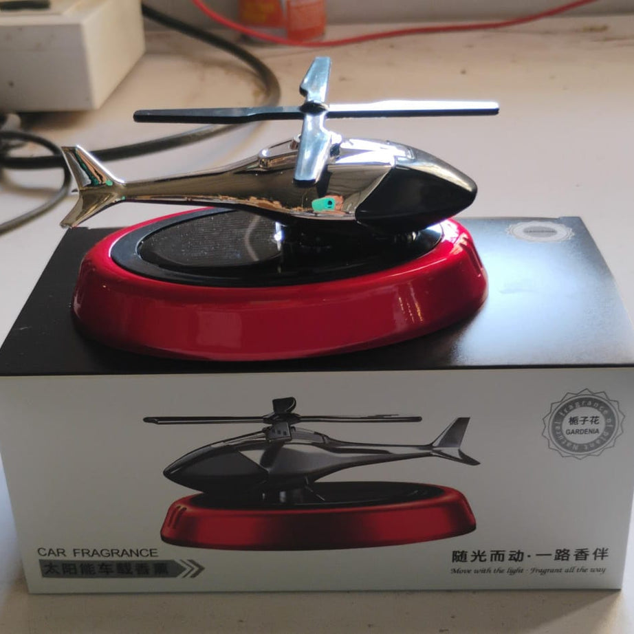 Solar-Powered Rotating Helicopter Car Air Freshener