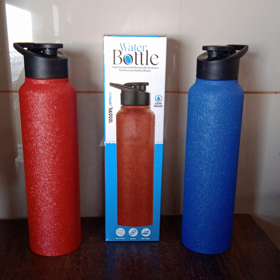 Stainless Steel Water Bottle, Fridge Water Bottle (1000ML / Mix Colour / 1 Pc)