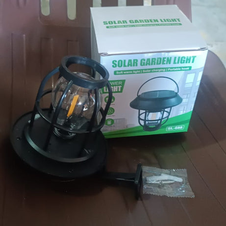 Solar Lantern Wall Lights Fixtures with Motion Sensor (1 Pc)