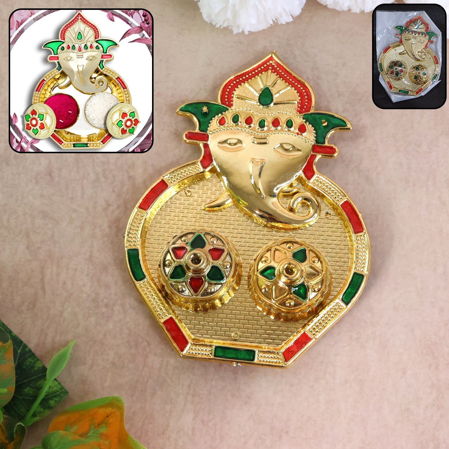 Ganesh Design Decorative Kumkum Box