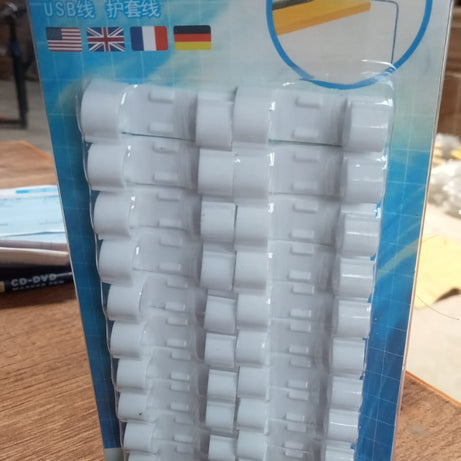 Round sticky cable clips