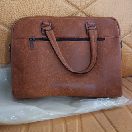 Premium Faux Leather Multipurpose Messenger Briefcase with Shoulder Strap (1 Pc)