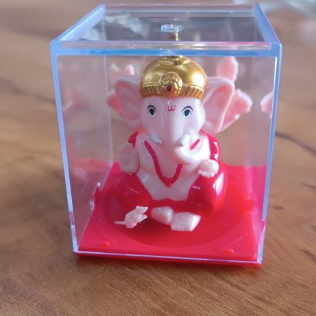 Decorative Small Lord Ganesh Idol in Transparent Case (1 Pc)