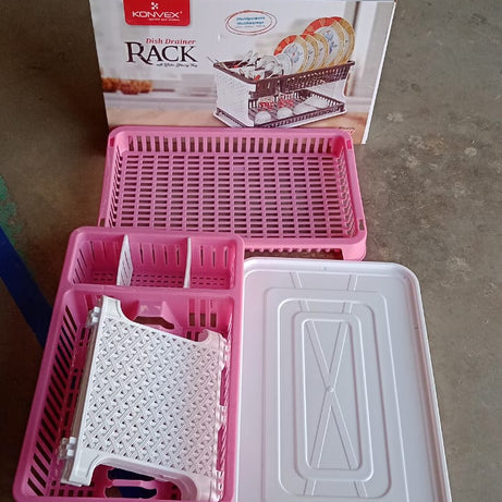 Plastic Kitchen Organizer Rack with Water Storing Tray