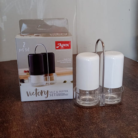 Apex Victory Salt & Pepper Dispenser Set – 2 Pcs Acrylic Seasoning Shaker