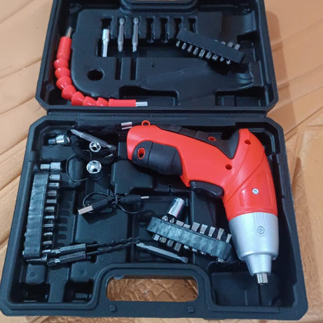 Portable Electric Screwdriver Set with 45 Bits (1 Set)