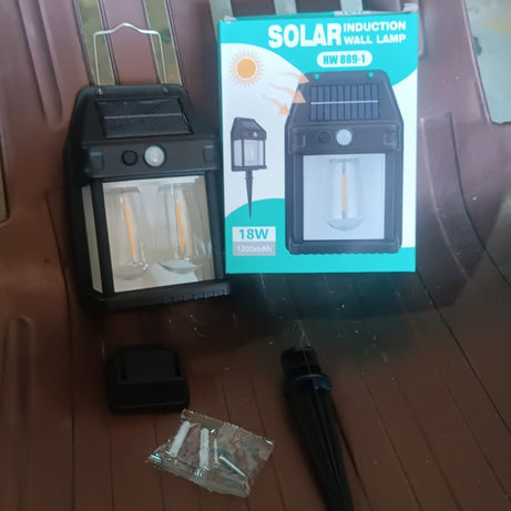 18W Solar Wall Double Lights / Lamp with 2 Modes & Motion Sensor (1 Pc)