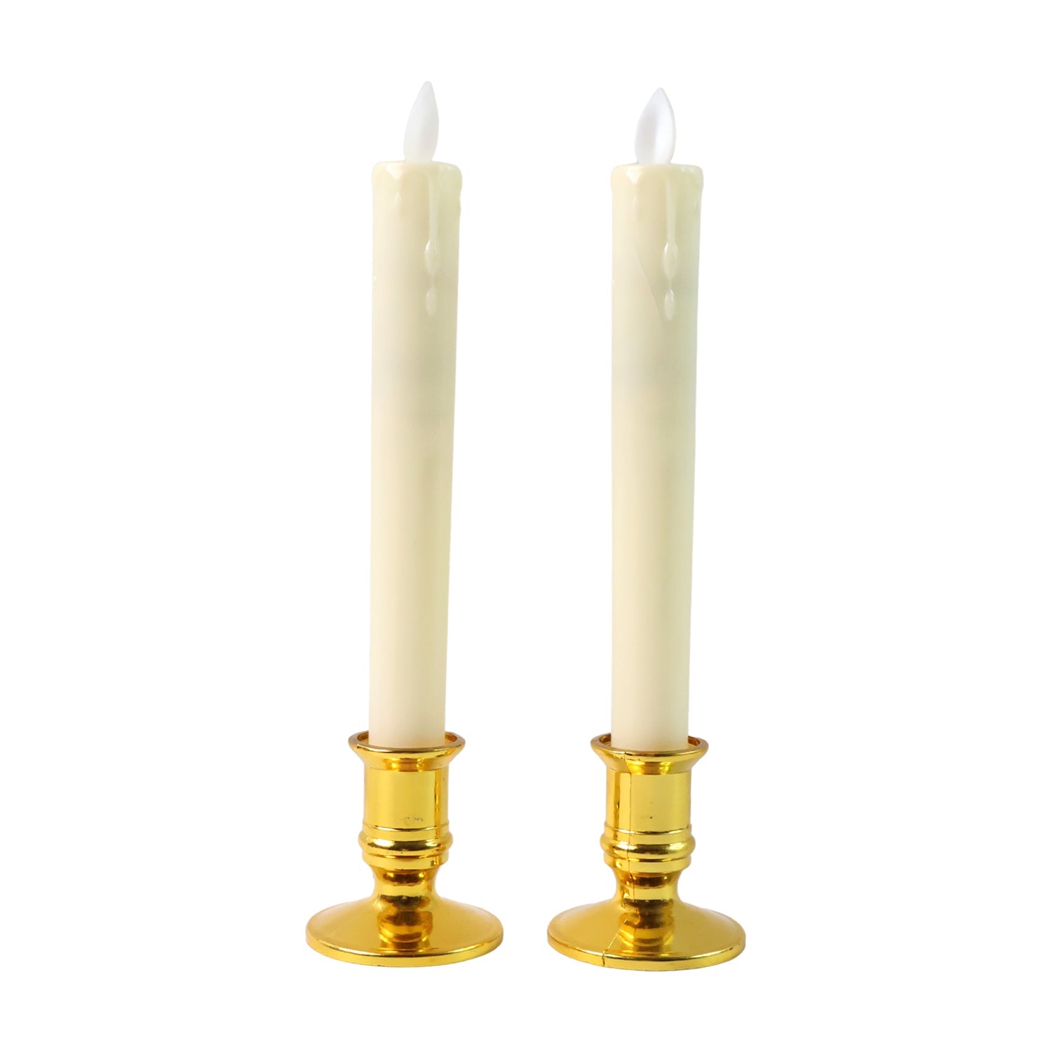 Set of 2 LED Flameless Taper Candles