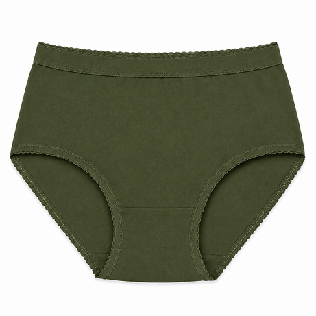 Women’s 100% Combed Cotton Panties Pack of 6 | Plain Full Coverage Briefs | Soft & Breathable Cotton Underwear | Stretchable Outer Elastic Waistband | Assorted Colours