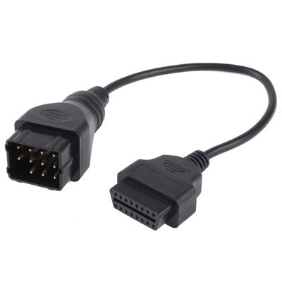 12 Pin to 16 Pin OBDII / OBD Diagnostic Adapter Cable for Renault, 2 Pin to 16 Pin
