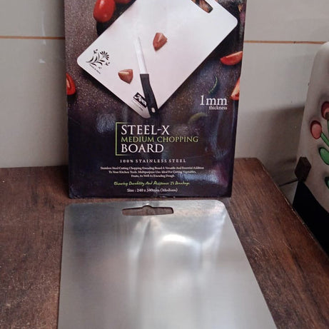 Apex Steel-X Stainless Steel Medium Chopping Board