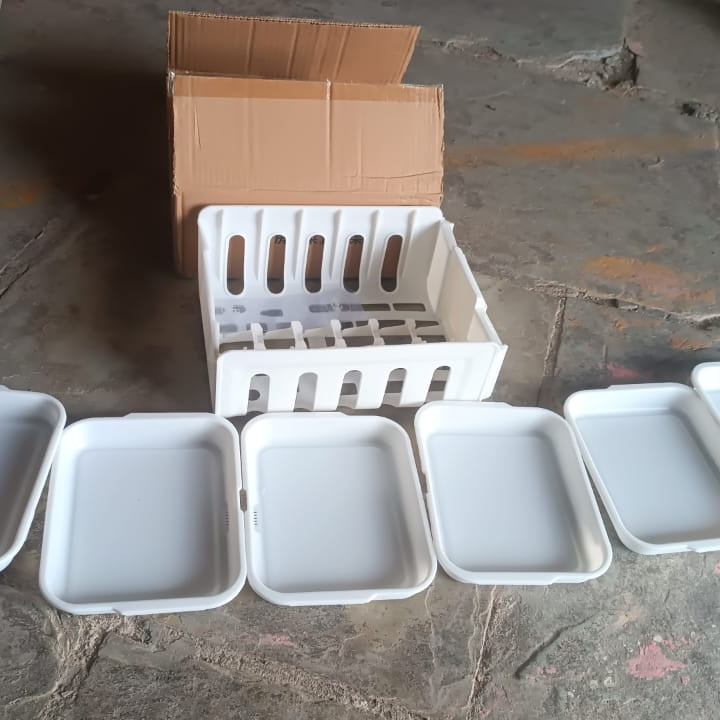 Plastic 6 Layer Wall-Mounted Food Organizer Rack (1 Set)
