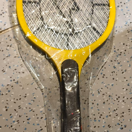 Yellow Rechargeable Electric Mosquito Killer Racket with Cable
