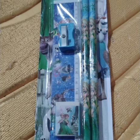 Wooden Pencil Set (5 Pc): School Supplies, Stationery Set for Kids