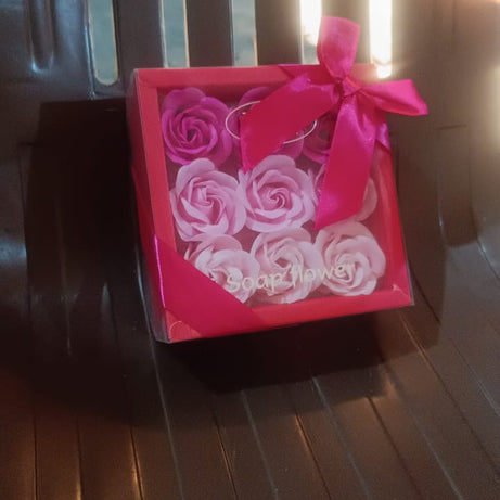 9 Pc Rose Flower Bath Soap (9 Pcs Set)