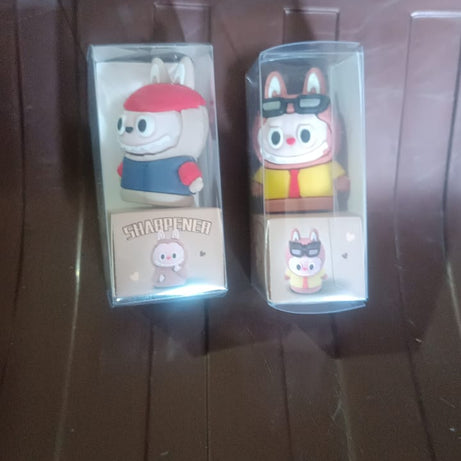 Cartoon-Shaped Pencil Sharpener with Built-In Eraser - Fun & Practical Stationery (1 Pc /Mix Design)