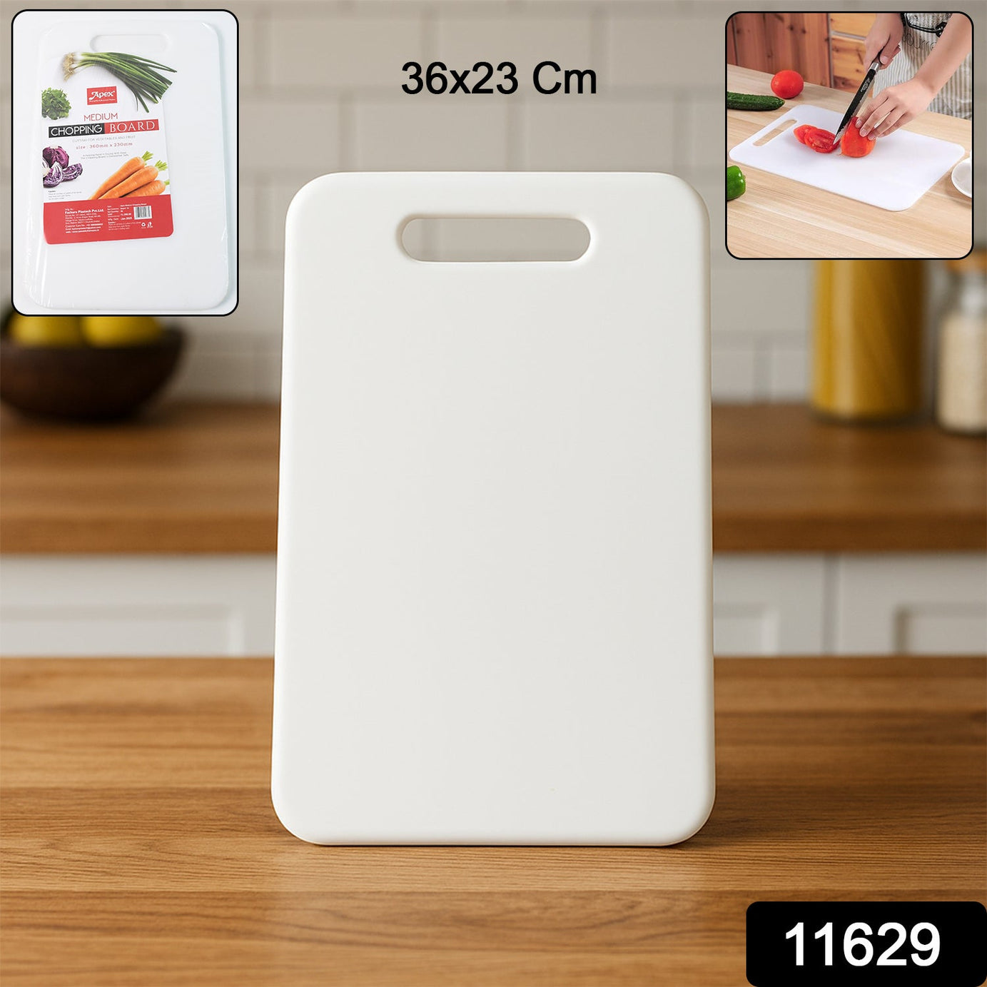 Apex Medium Plastic Chopping Board (36×23 Cm / 1 Pc)