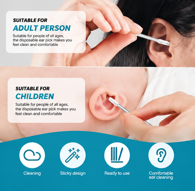 24-Piece Reusable Silicone Ear Wax Cleaner Kit – Soft Ear Pick & Ear Bud Cleaner for Safe, Quick Ear Cleaning and Travel